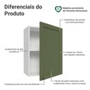 Ver imagem 3 de Armário Aéreo 50cm 1 Porta Branco/verde Vik Madesa