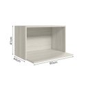 Ver imagem 2 de Armario Aereo Porta Microondas Mdf 60 Cm Kali 15214 Bianco Toq Nicioli