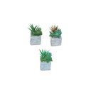 Ver imagem 1 de Vaso Planta Artificial Quadrado Com Planta Sortido 202070059