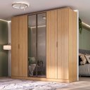 Ver imagem 1 de Guarda Roupa Ravi em Mdf 240x232,2cm 6 Portas com Reflecta Olmo 1109