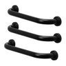 Barra de Apoio Inox Alça 30cm Preto Kit 3 Unidades Segurança Acessibilidade Cadeirante Deficiente - 1