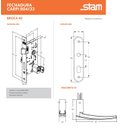 Ver imagem 4 de Fechadura 804/33 Preto Fosco Externa Carpi Stam