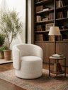 Ver imagem 2 de Poltrona Orgânica Alia Sala Recepção Closet Tecido Bluche:Bege