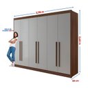 Ver imagem 3 de Guarda Roupa Casal 6 Portas 6 Gavetas 100% Mdf Dobradiça Slow Zeus Plus