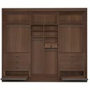 Ver imagem 5 de Guarda Roupa Casal 6 Portas 6 Gavetas 100% MDF Dobradiça Slow Zeus Plus Marrom/Castanho/Off White