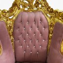 Ver imagem 7 de Par de Poltronas Clássicas Rosa e Dourado a: 151cm L: 92cm P: 69cm