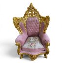 Ver imagem 5 de Par de Poltronas Clássicas Rosa e Dourado a: 151cm L: 92cm P: 69cm