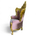 Ver imagem 6 de Par de Poltronas Clássicas Rosa e Dourado a: 151cm L: 92cm P: 69cm