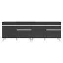 Ver imagem 3 de Kit Armário de Cozinha Gabinete Pia 120cm Veneza Multimóveis Mp2159 Preto/branco