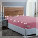 Ver imagem 3 de Lençol King Size 100% Algodão Percal 300 Fios com Elástico Forro de Cama:rose