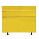Ver imagem 2 de Cabeceira Estofada Cama Box King 195cm Argentina Corino Amarelo- Mabe Magazine