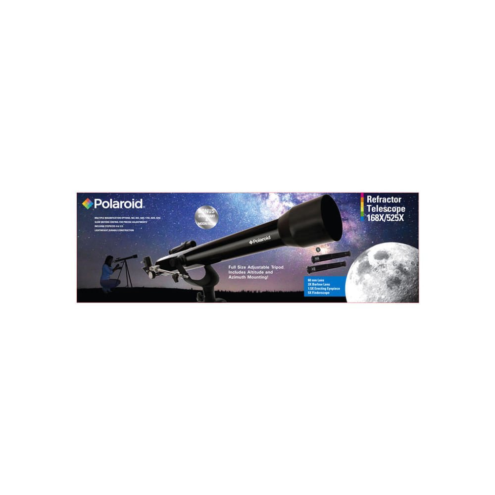 Telescópio 168X/525X com tripé e lentes óticas intercambiáveis POLAROID - 5