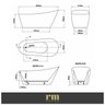 Banheira Freestanding Imersão Madrid Branco 1,7m Pex - 7