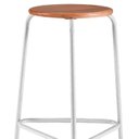 Ver mais imagens de Kit 4 Banquetas para Cozinha com Base de Aço Cumbuca Branco/Nature
