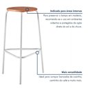 Ver imagem 7 de Kit 4 Banquetas para Cozinha com Base de Aço Cumbuca Branco/Nature