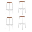 Ver imagem 1 de Kit 4 Banquetas para Cozinha com Base de Aço Cumbuca Branco/Nature