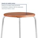 Ver imagem 5 de Kit 4 Banquetas para Cozinha com Base de Aço Cumbuca Branco/Nature