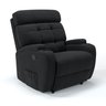 Poltrona do Papai Reclinável em Tecido Linho Cor Preta Reclinação Manual - Modelo Florença - 1