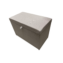 Ver imagem 1 de Puff Baú Estofado Retangular C/ Pistão Á Gás em Linho - Fendi