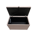 Ver imagem 4 de Puff Baú Estofado Retangular C/ Pistão Á Gás em Linho - Fendi