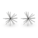 Ver imagem 1 de 2 Peças Decorativas Ouriço Decoração de Ferro Cor Preto