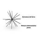 Ver imagem 5 de 2 Peças Decorativas Ouriço Decoração de Ferro Cor Preto