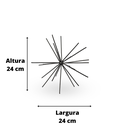 Ver imagem 4 de 2 Peças Decorativas Ouriço Decoração de Ferro Cor Preto
