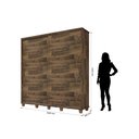 Ver imagem 2 de Roupeiro/Armário/Guarda Roupas/Organizador MONTEMOR Modelo Rústico Com Portas de Correr Calceiro,Cab
