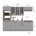 Ver imagem 4 de Armário de Cozinha Modulada Completa Fidelitá Nara 100% MDF 5 Peças 270cm 14 Portas 2 Gavetas sem