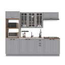 Ver imagem 2 de Armário de Cozinha Modulada Completa Fidelitá Nara 100% MDF 5 Peças 270cm 14 Portas 2 Gavetas sem