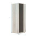 Ver imagem 3 de Guarda-roupa Solteiro Luciane Canto Diagonal Prime Plus 1 Porta Alumínio com Vidro Reflecta
