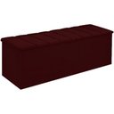 Ver imagem 2 de Kit Cabeceira + Calçadeira Baú Solteiro 90cm Suede Bordô