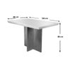 Mesa para Cozinha Berlim + Tampo Madeirado Vidro Reto 120x80cm Imbuia-off White - Rufato - 3