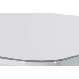 Mesa para Cozinha Berlim + Tampo Madeirado Vidro Reto 120x80cm Imbuia-off White - Rufato - 4