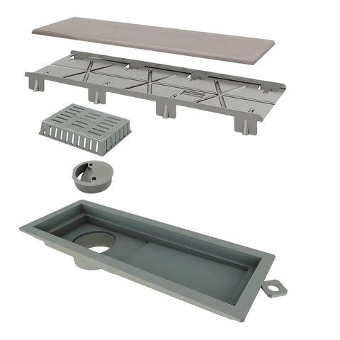 Ralo Linear Oculto Elleve Tiny 25cm Acabamento Inox - 2930rl