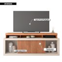 Ver imagem 5 de Bancada Rack para Tv 70 Polegadas Marrom Sun Caemmun