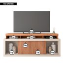 Ver imagem 3 de Bancada Rack para Tv 70 Polegadas Marrom Sun Caemmun