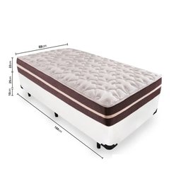 Cama Box Solteiro branco + Colchão de Molas - Anjos - Classic Superlastic 88x188x57cm - 2