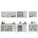 Ver imagem 6 de Armário de Cozinha Modulado de Canto 6 Peças Cp33 com Pia Inox Branco - Lumil Lumil Móveis