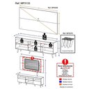 Ver imagem 6 de Rack com Painel Tv até 65" e Pés Retrô Flórida Multimóveis