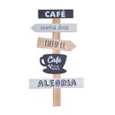 Ver imagem 1 de Placa Madeira Café, Minha Dose Diária de Alegria - 55x31cm