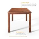 Ver imagem 6 de Conjunto Mesa e 4 Cadeiras de Madeira Maciça Área Gourmet Paris