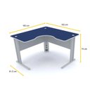 Ver imagem 2 de MESA EM L P/ ESCRITÓRIO 150X150 PANDIN MAXXI - AZUL/CINZA ETP1515