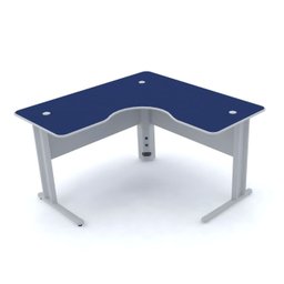 MESA EM L P/ ESCRITÓRIO 150X150 PANDIN MAXXI - AZUL/CINZA ETP1515 - 1