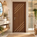 Ver imagem 2 de Porta Interna Frisada R30K 210x80 para Quarto Cozinha Sala:Imbuia