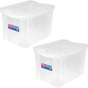 Ver imagem 1 de 2 Caixas Organizadoras Plástica Altas 30l Ordene Organize Brinquedos Closet Incolor