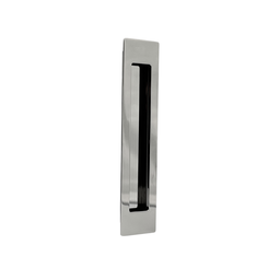 Puxador Concha de Embutir para Porta Inox Polido25cm - 1