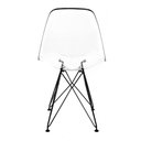 Ver imagem 2 de Cadeira Eames Eiffel Transparente com Base Preta para Sala de Jantar Cozinha e Escritório