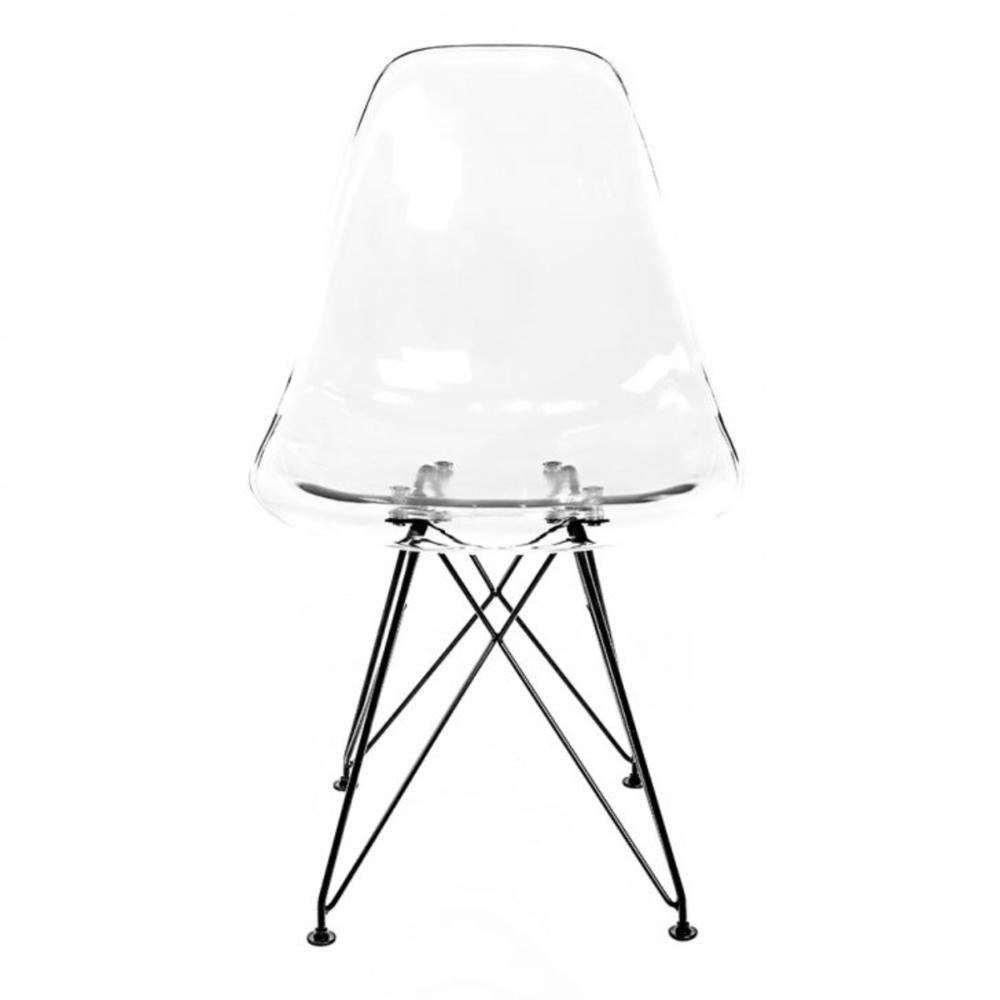 Cadeira Eames Eiffel Transparente Empório Tiffany Base Preta - 4