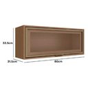 Ver imagem 4 de Armario Aereo Cozinha 1 Porta Basculante 100% Mdf 80 Cm Vitória Carvalho/reflecta - Móveis Rimo